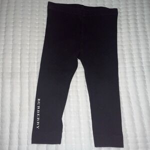 Burberry Children Black Leggins with White Letterings Size 18‎ Months